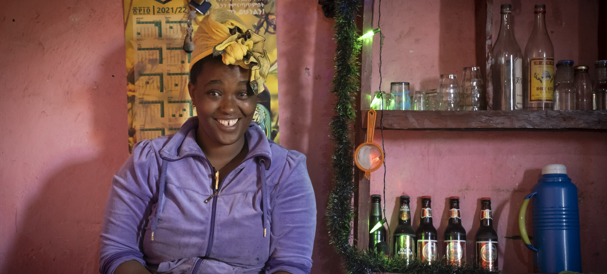 Woman who runs her own restaurant