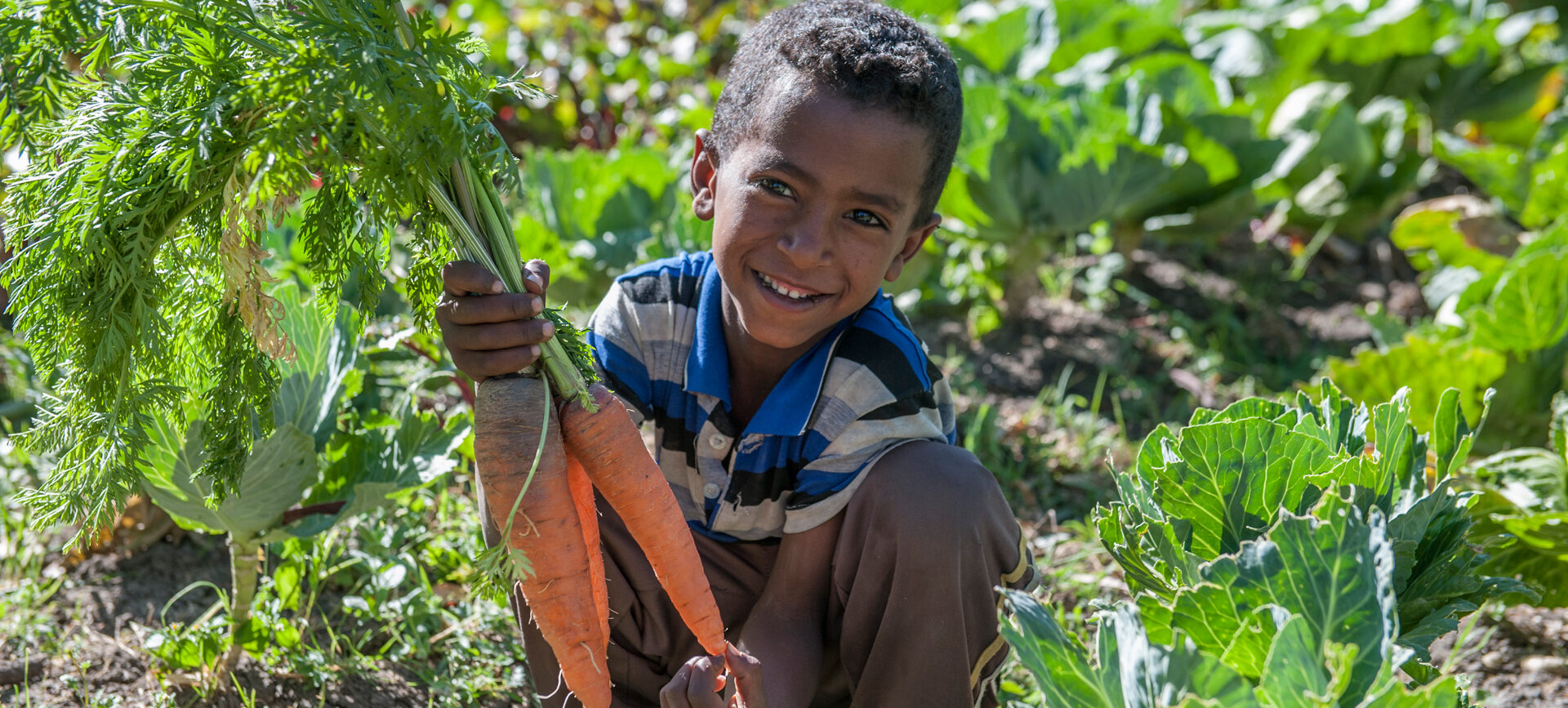 Child with carrots