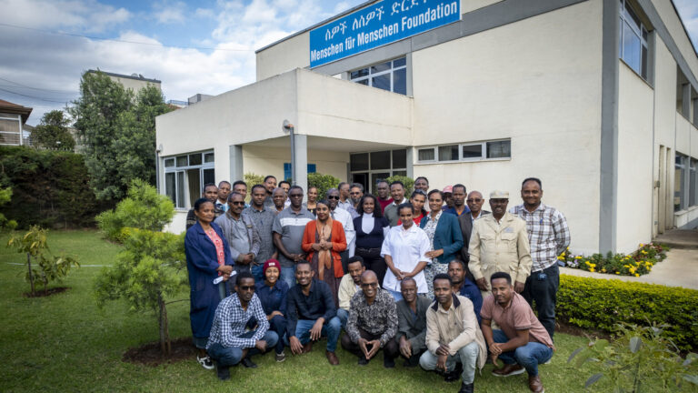 The Menschen für Menschen team at the project coordination office in Addis Abeba