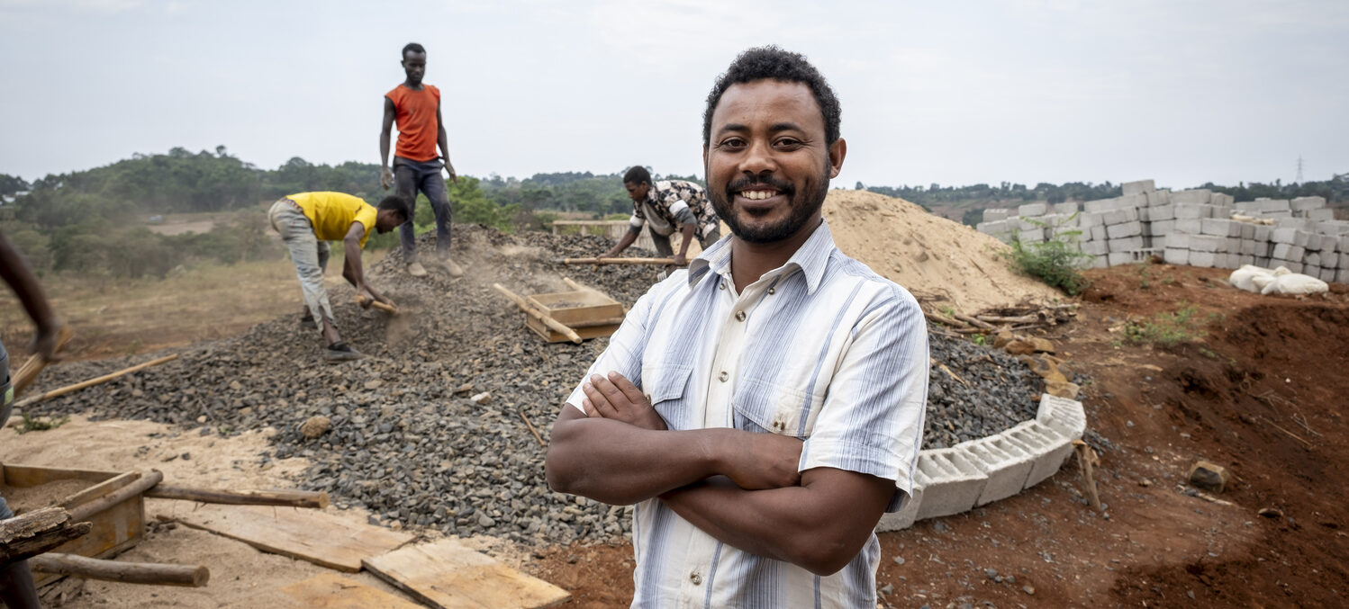 Site manager at a construction site