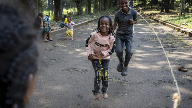 Playing outside in Abdii-Borii