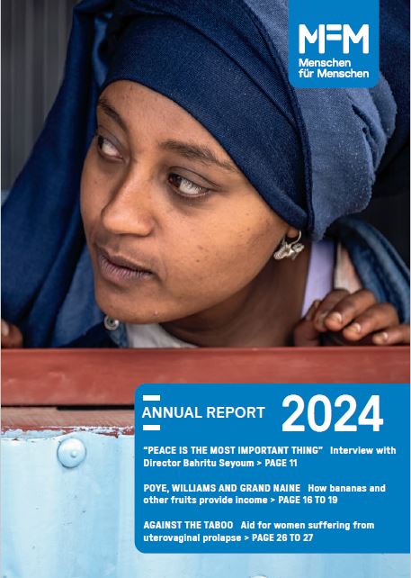 Cover image of the annual report of 2024. A girl looking to the side.