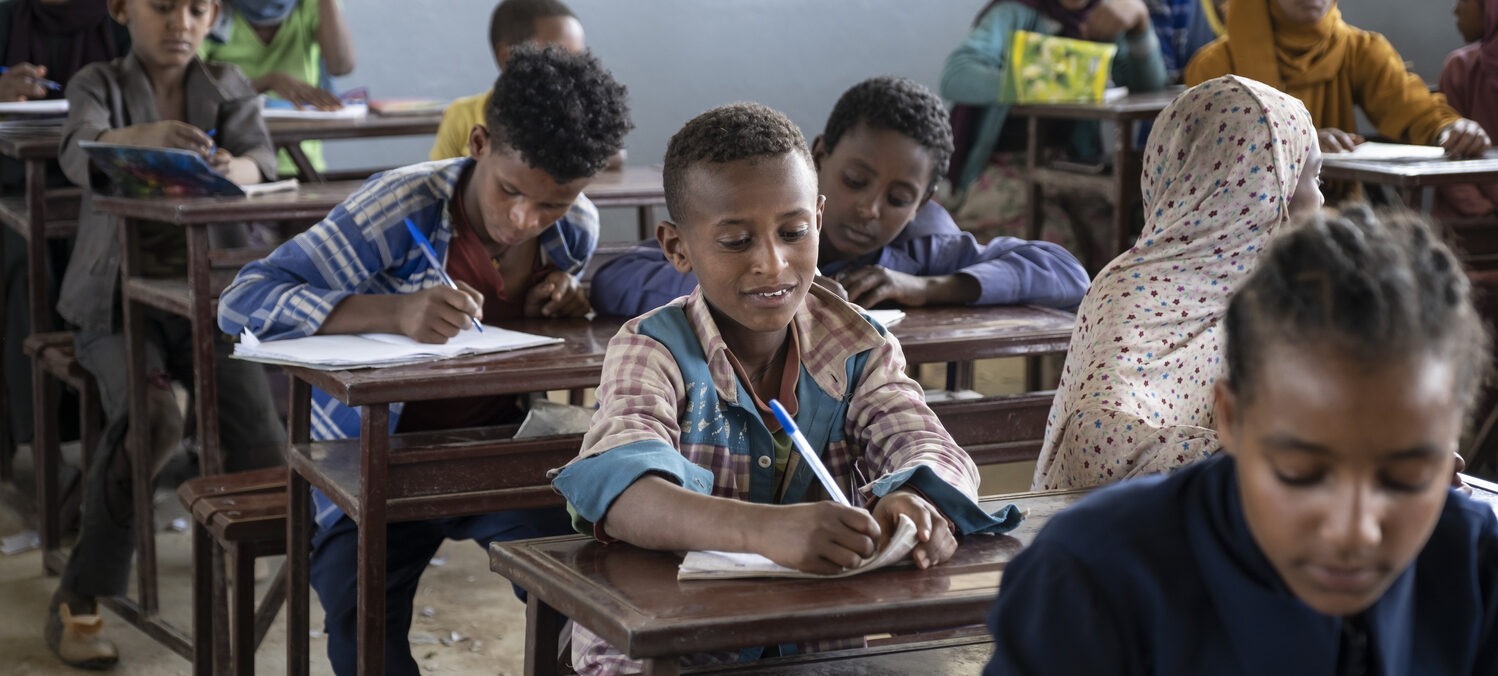 Students in a classroom.