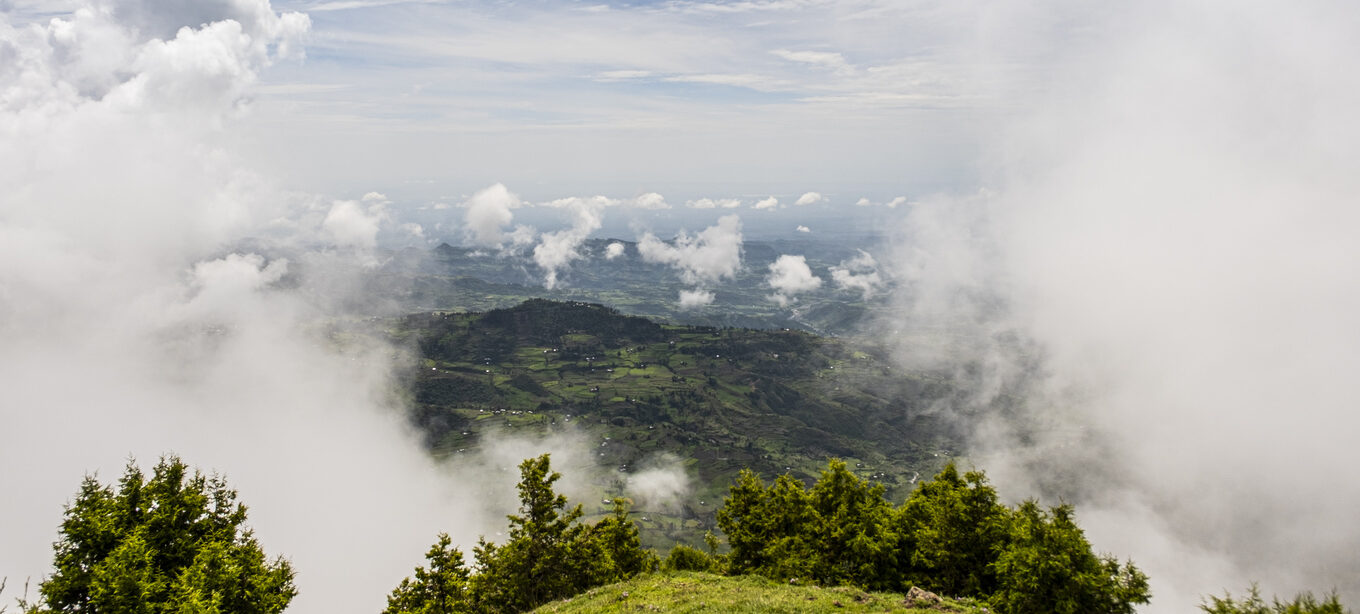 A cloudy landscape in rural Ethiopia